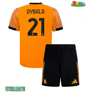 AS Roma Paulo Dybala #21 Bortaställ Barn 2025-26 Kortärmad (+ Korta byxor)